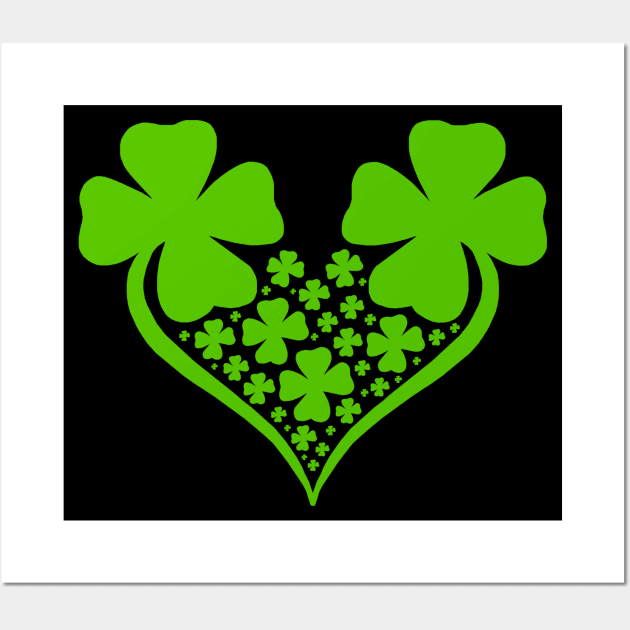 Irish 4 Leaf Clover Heart Wall Art by Art by Deborah Camp